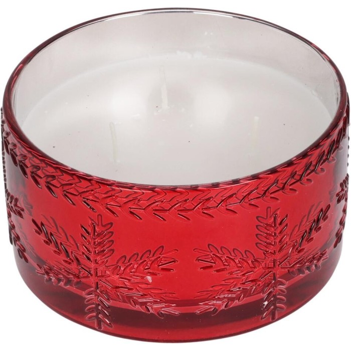 CANDELA IN VASO VETRO 15X8CM R